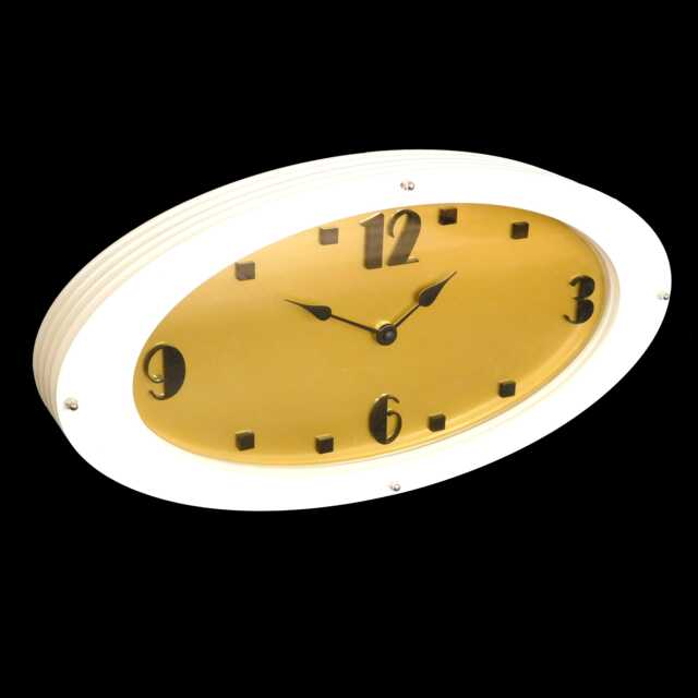 Elliptic Spirit Large Mantel Desk Clock Art Deco Inspired - image 1