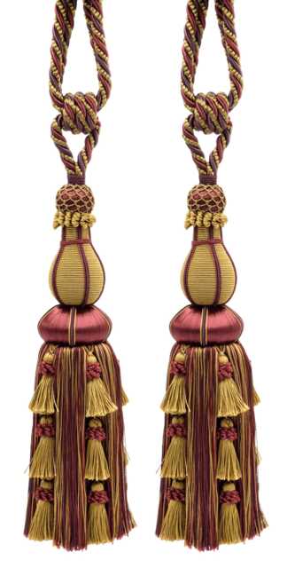 "D??copro Large Elegant Curtain & Drapery Tassel Tieback, Length 12"" - 30.5cm, Spread 30" - image 1