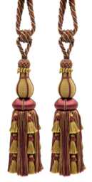 "D??copro Large Elegant Curtain & Drapery Tassel Tieback, Length 12"" - 30.5cm, Spread 30" - thumbnail 1