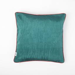 16x16 Green Silk Pillow , Silk Pillow, Hands-On-Hips Embroidery Pillow Cushion Kutnu Decorative Pillowcase - thumbnail 3