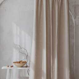 Pencil Pleat Linen Curtain - Mimosa Yellow Window Panel, Soft Washed Natural Drapery, Custom Size, Farmhouse Or Modern Style Curtain - thumbnail 4