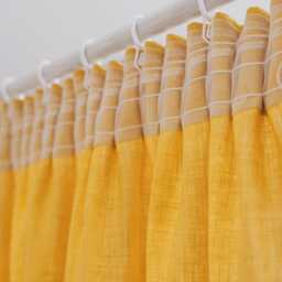 Pencil Pleat Linen Curtain - Mimosa Yellow Window Panel, Soft Washed Natural Drapery, Custom Size, Farmhouse Or Modern Style Curtain - thumbnail 3
