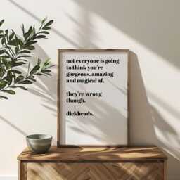 You Are Amazing Print, Positive Wall Funny Typography Art, Poster, Quote Gift - thumbnail 3
