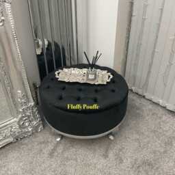 Premier Round Footstool Coffee Table - thumbnail 2