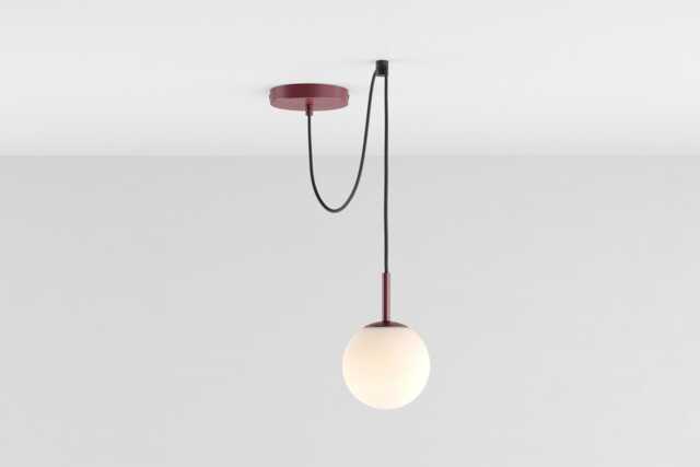 Zoe Ceiling Pendant Hanging Light Burgundy Red Kitchen Island Fixture Lamp Shade - image 1