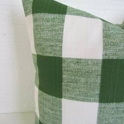 Green Buffalo Check Outdoor Pillows Green Check Outdoor Throw Pillow Covers Pillows 16 18 20x20 All Sizes - thumbnail 2