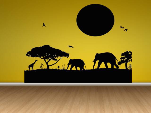 African Animals Vinyl Wall Decal Safari Home Decor 1309 - image 1