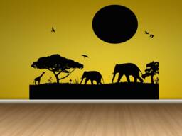 African Animals Vinyl Wall Decal Safari Home Decor 1309 - thumbnail 1