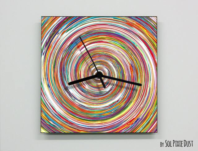 Colorful Round Abstract Seamless Pattern Wall Clock - image 1