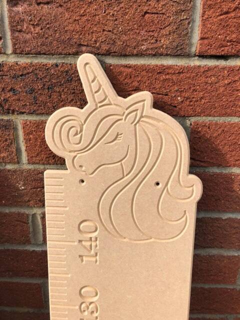 Unicorn Height Chart, Wooden Growth Mdf Watch Me Grow Unicorn Bedroom Decor, Bedroom, Height Chart - image 1