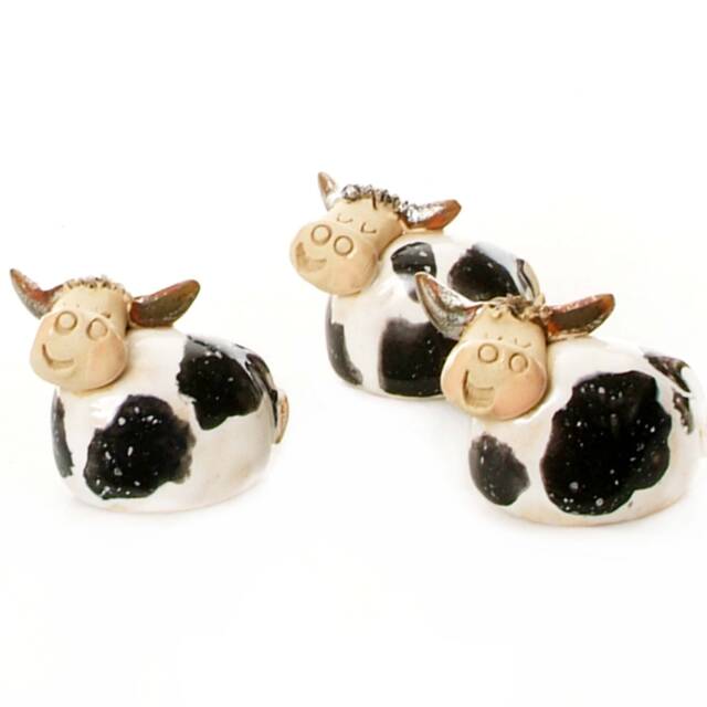 Mini Cow Figurines - Set Of 3 Dairy Cows - image 1