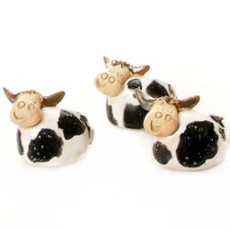 Mini Cow Figurines - Set Of 3 Dairy Cows - thumbnail 1
