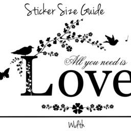 All You Need Is Love Quote, Vinyl Wall Art Sticker Decal Mural, Bedroom, Lounge. Home, Decor. Quote - thumbnail 3