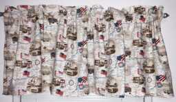 Kitchen Valance - Route 66 America Road Trip Usa Travel Transportation Farmhouse Country Curtain - thumbnail 1