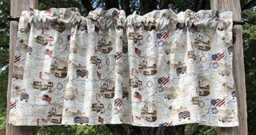Kitchen Valance - Route 66 America Road Trip Usa Travel Transportation Farmhouse Country Curtain - thumbnail 3