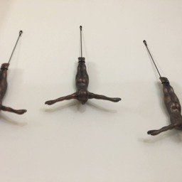 3 Piece Diving Sculpture Wall Art Gift For Home Decor Interior Design Man Contemporary Artwork Bronze Antique - thumbnail 3