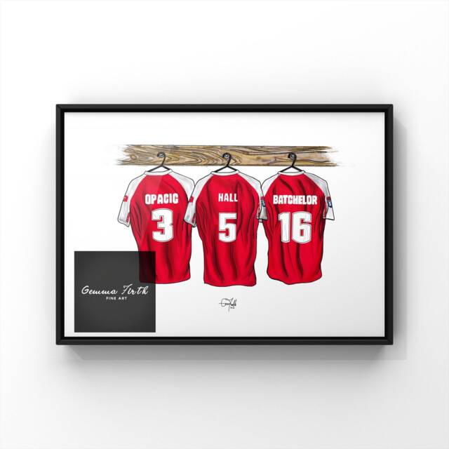 Custom Rovers Rugby League Dressing Room Print Hand Illustrated Design - image 1