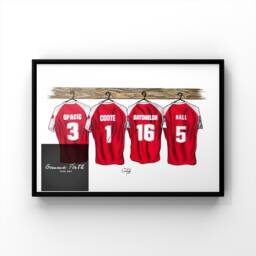 Custom Rovers Rugby League Dressing Room Print Hand Illustrated Design - thumbnail 2