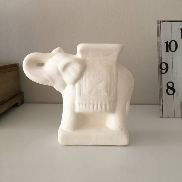 Ceramic Bisque, Indian Elephant, Ready To Paint, Elephant Cash Box, Coin Bank, Piggy Banks, Gift For Kids, Housewarming - image 1