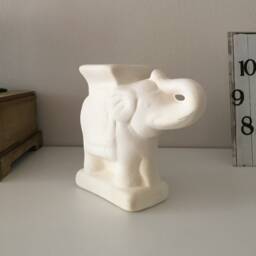 Ceramic Bisque, Indian Elephant, Ready To Paint, Elephant Cash Box, Coin Bank, Piggy Banks, Gift For Kids, Housewarming - thumbnail 3