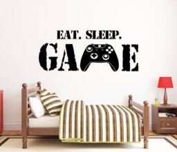 Gamer Wall Decal Video Game Controller Sticker, Gaming Room Decor Vg058 - thumbnail 1
