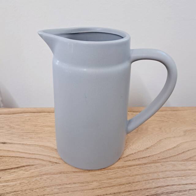 Pale Grey Ceramic Jug - image 1