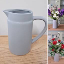 Pale Grey Ceramic Jug - thumbnail 3