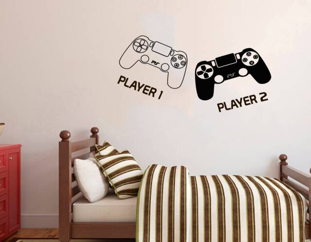 Gamer Wall Decal Video Game Controller, Boys Bedroom Decor 3062 - image 1