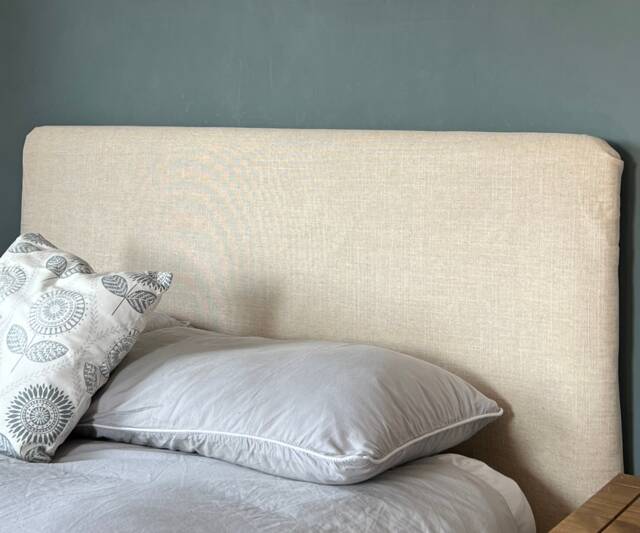 Bespoke Headboard Cover - Cream Textured, Custom Made To Fit Existing Headboard, See Description For Full Details - image 1