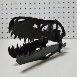 Free Shipping Dinosaur T-Rex 3D Skull in Steel, Pen Holder, Business Card Holder, Jurassic Park - thumbnail 3