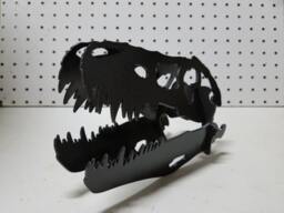 Free Shipping Dinosaur T-Rex 3D Skull in Steel, Pen Holder, Business Card Holder, Jurassic Park