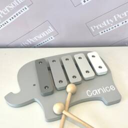 Personalised Wooden Toy Xylophone - Elephant Gift Idea Item - thumbnail 3
