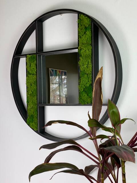 Reindeer Moss Mirror Wall Hanging 30 - image 1
