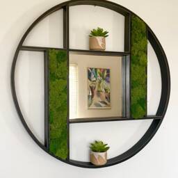 Reindeer Moss Mirror Wall Hanging 30 - thumbnail 2