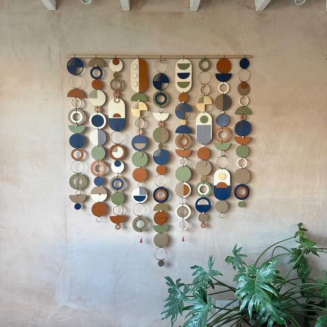 Extra Large Mid-Century Wall Hanging - Handmade Abstract Wood Sculpture - image 1