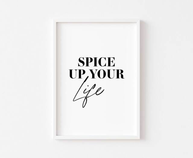 Kitchen Prints - Food Print Spice Up Your Life Wall Art Decor Home Funny - image 1