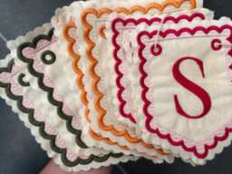 Scalloped Custom Name Bunting Garland - Colour Customizable Nursery Decor Kids Room Wall Banner Play Room, Book Corner Reading Sign