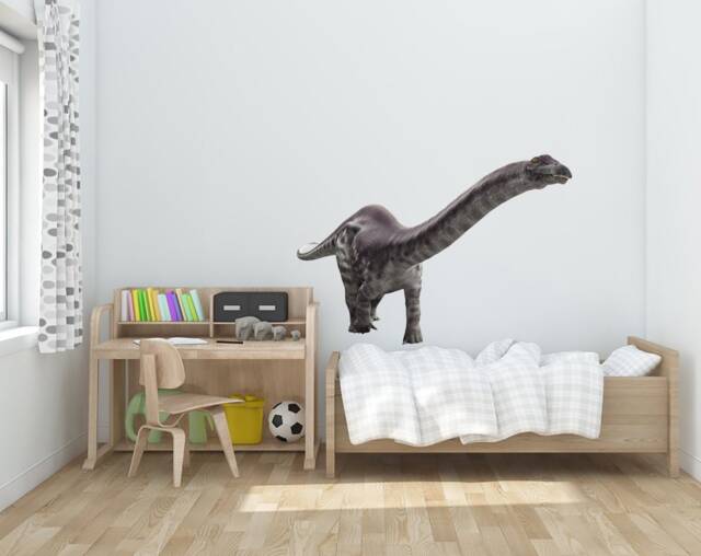 Apatosaurus Wall Sticker Dinosaur Decal Playroom Jurassic Decor Nursery Kids Room Dino Art - image 1