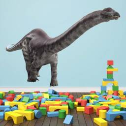 Apatosaurus Wall Sticker Dinosaur Decal Playroom Jurassic Decor Nursery Kids Room Dino Art - thumbnail 2