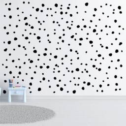 101 Dalmatian Spots - Single Colour Spots Suitable For Kids Wall Bedroom Home Decor Vinyl Decal Stickers - thumbnail 1