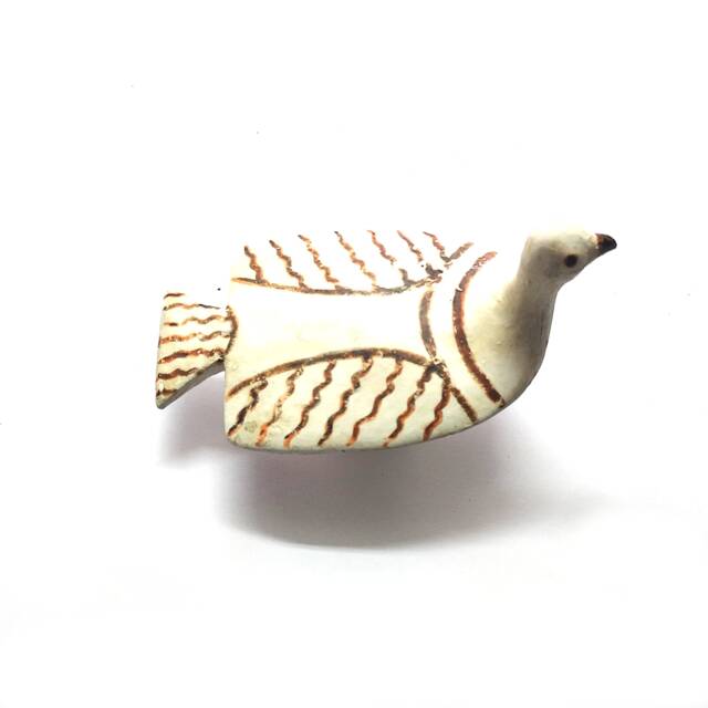 Greek Clay Artwork , Terracotta Geometrical Dove Pigeon From Thebes Museum Sculptures - image 1