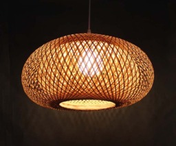 Hand Woven Bamboo Pendant Light Rustic Chandelier Lighting