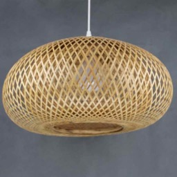 Hand Woven Bamboo Pendant Light Rustic Chandelier Lighting - thumbnail 2