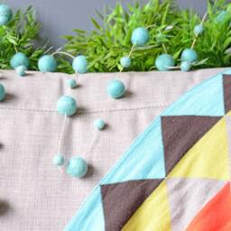 Mint Blue Felt Ball Garland. Boys Girls Room Decor. 2 Or 3 Metres. Nursery Kids Room. Pom Home - thumbnail 3