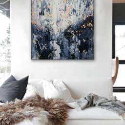 Original Abstract Landscape Painting Acrylic Wall Art - 100cm X 100cm - thumbnail 2