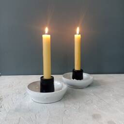 Handmade Pottery Candle Stick Holder Nordic Table Centerpiece - thumbnail 3