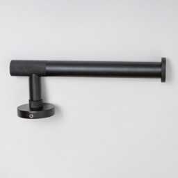 Matte Black Knurled Bathroom Accessory Range - Towel Rail Roll Holder Hook - thumbnail 3