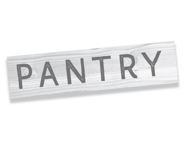 Pantry White Farmhouse Sign Enamel Metal Tin Sign Wall Plaque - image 1