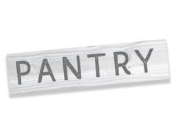 Pantry White Farmhouse Sign Enamel Metal Tin Sign Wall Plaque - thumbnail 1