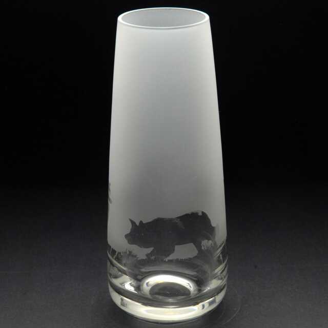 Border Collie Dog Glass Bud Vase - Etched Engraved Glassware Home & Bar Decor - image 1